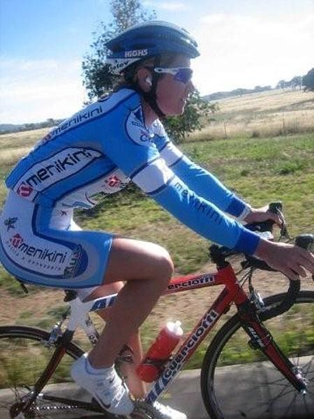 A training ride under a sunny sky.