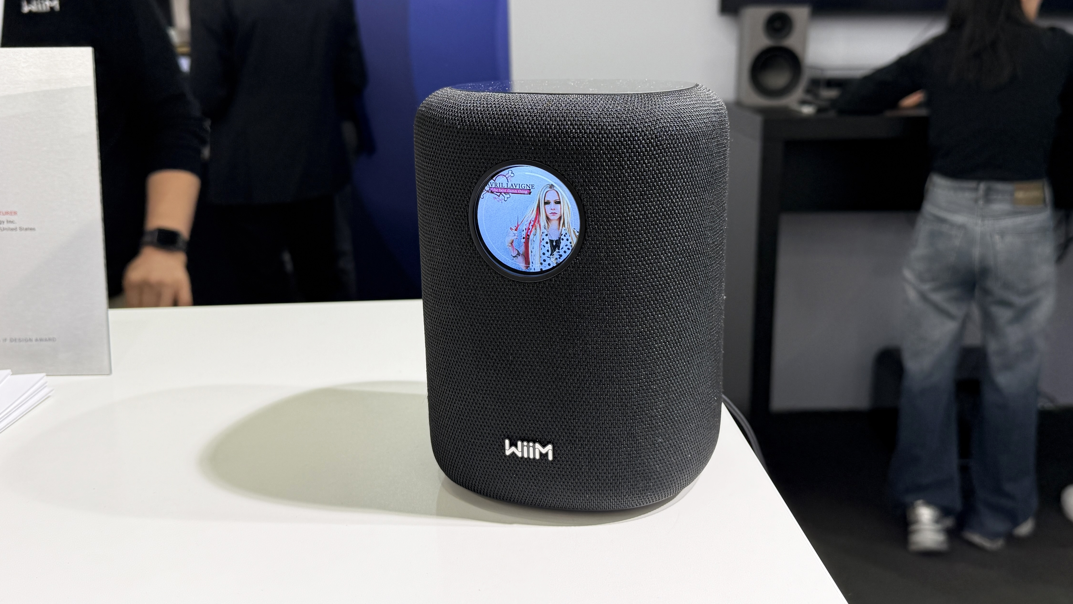WiiM Sound on a white table at the Munich High End Show