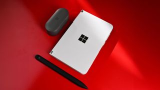 Surface Duo with accessories