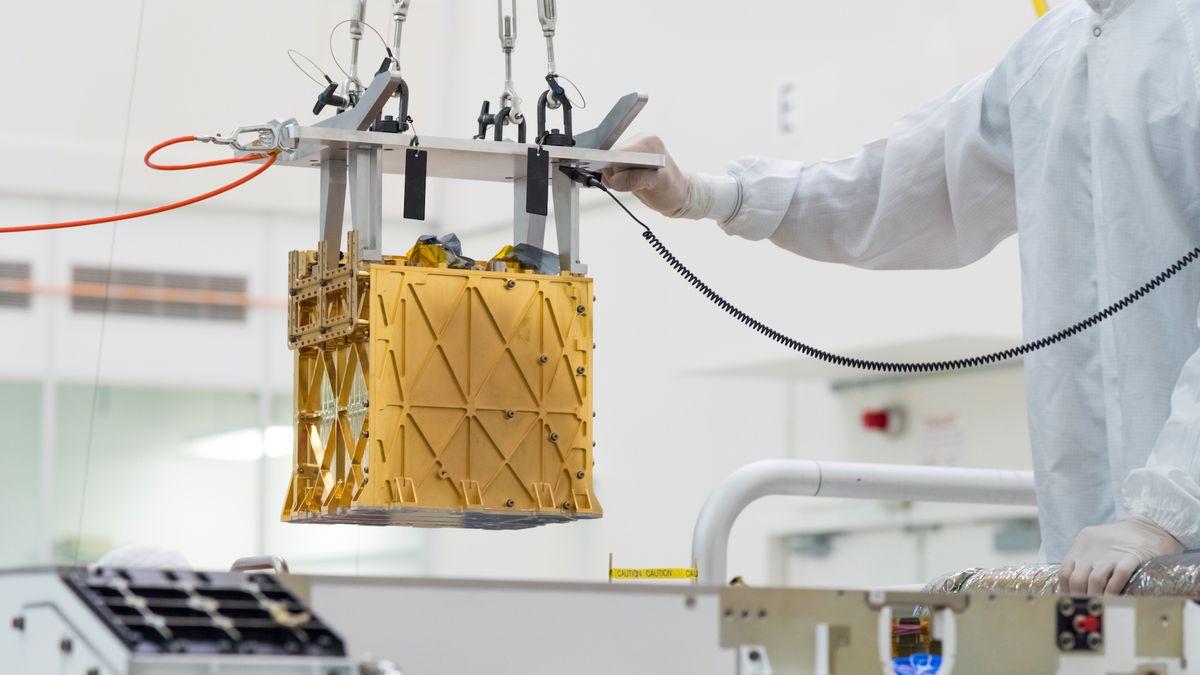 This golden box will soon make oxygen on Mars. That's great news for human explorers.