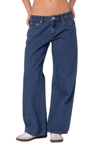 Raelynn verwaschene Jeans mit weitem Bein