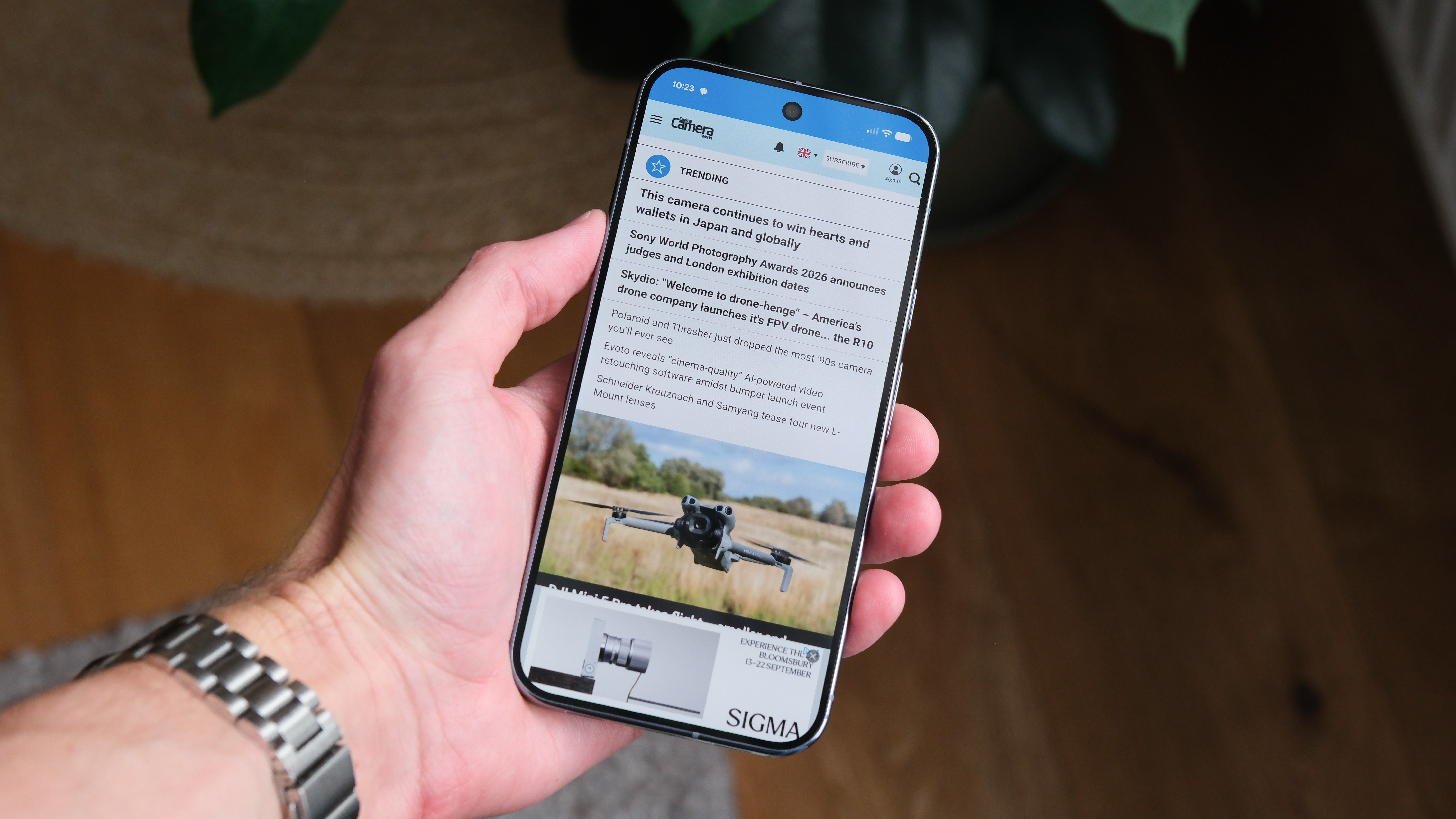 Google Pixel 10 Pro XL phone held in a hand