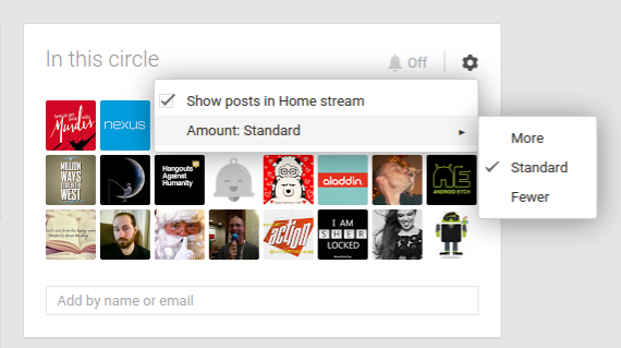 Circle notifications can help you turn up or shut up a particular circle when needed.