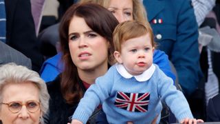 Princess Eugenie and son August Brooksbank attend the Platinum Pageant