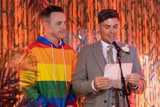 Ste Hay and James Nightingale wedding day in Hollyoaks
