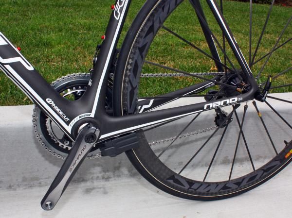 The new F1 chain stays have grown nearly double in height at the bottom bracket.