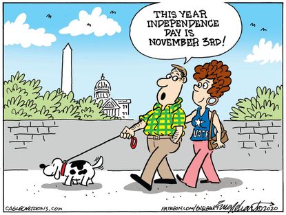 Editorial Cartoon U.S. Independence Day November 3 2020 vote
