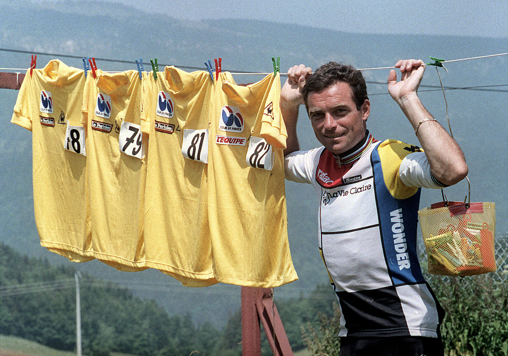 Bernard Hinault prior to winning his fifth Tour in 1985