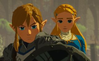 best Nintendo Switch games: The faces of Lind and Zelda, looking at something in front of them