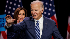 President Joe Biden speaks to crowd during US midterm elections