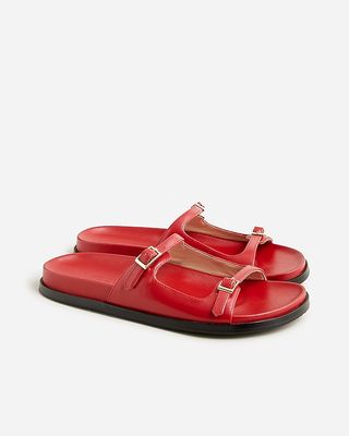Colbie Buckle Sandals in Leather