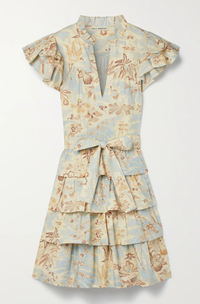 Ulla Johnson Lulua belted ruffled printed cotton-poplin dress $285