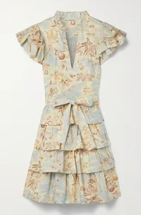 Ulla Johnson Lulua belted ruffled printed cotton-poplin dress $285 $171 | Net-A-Porter