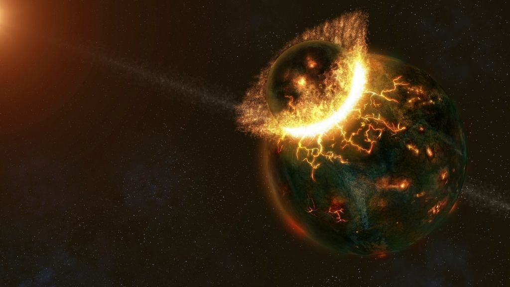Cataclysmic crash with neighboring planet may be the reason there's life on Earth today, new studies hint