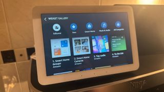 Amazon Echo Hub showing the widget library