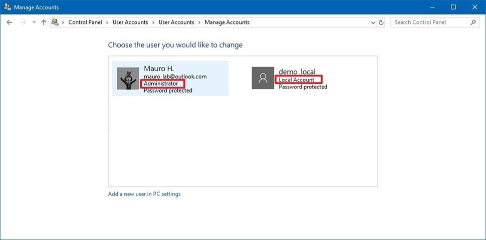 How to determine user account type on Windows 10 | Windows Central