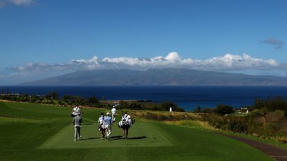 A general view of the seventh hole at Kapalua Resort's Plantation Course in 2025