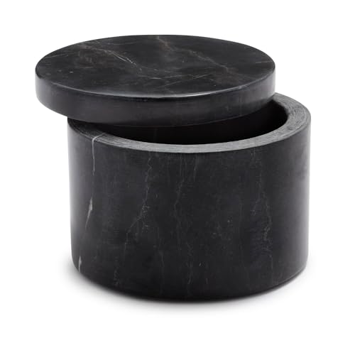 Sur La Table Marquina Marble Salt Keeper, Black