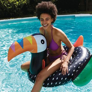 pool floats with women