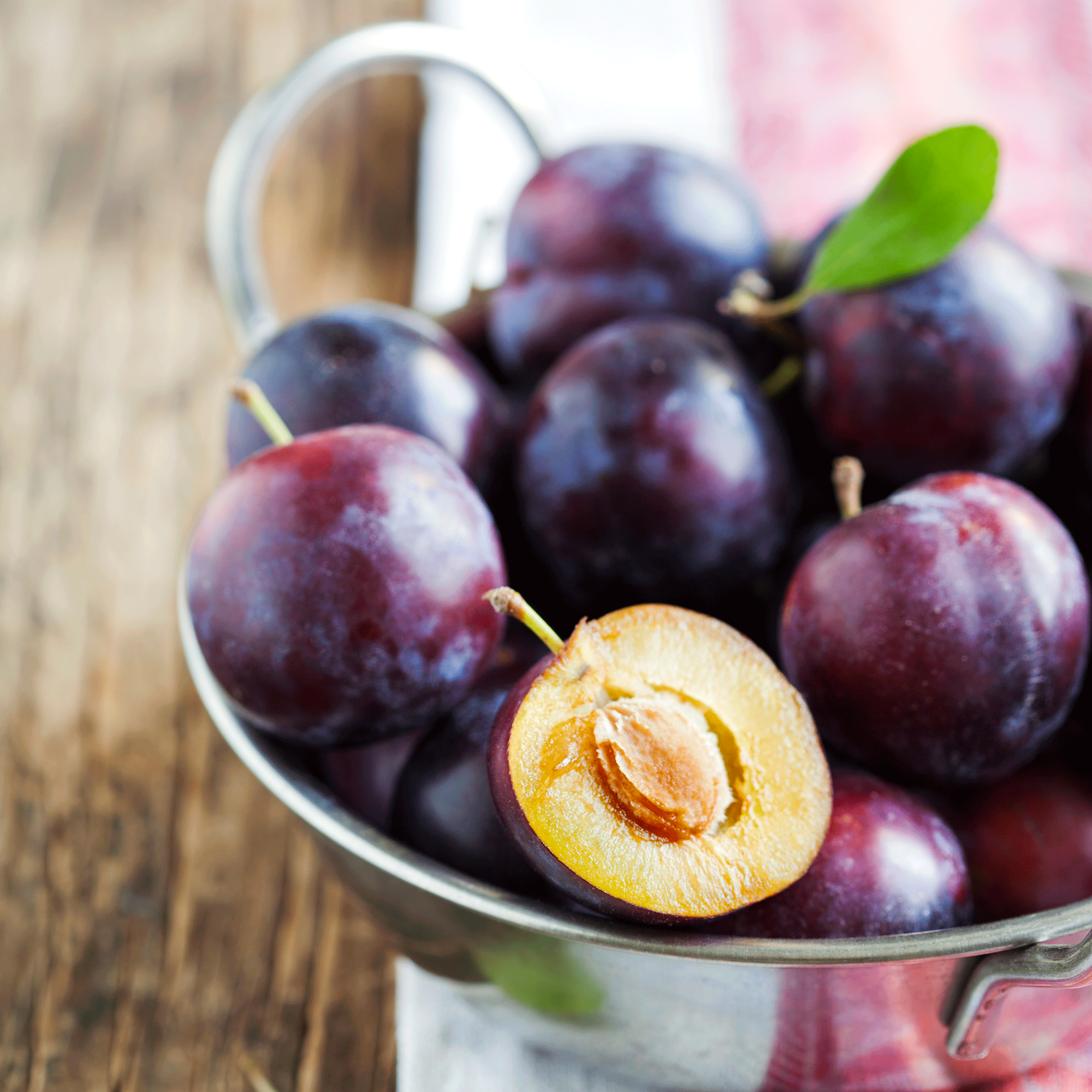 Bowl of plums