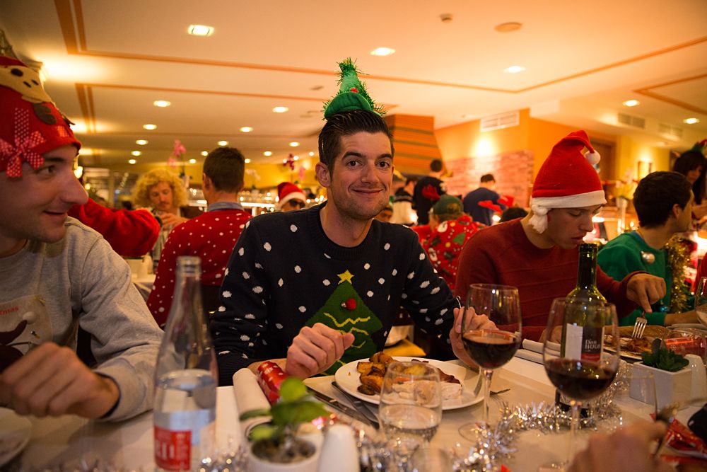 Wout Poels gets in the spirit