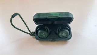 Jaybird Vista earbuds in their charging case