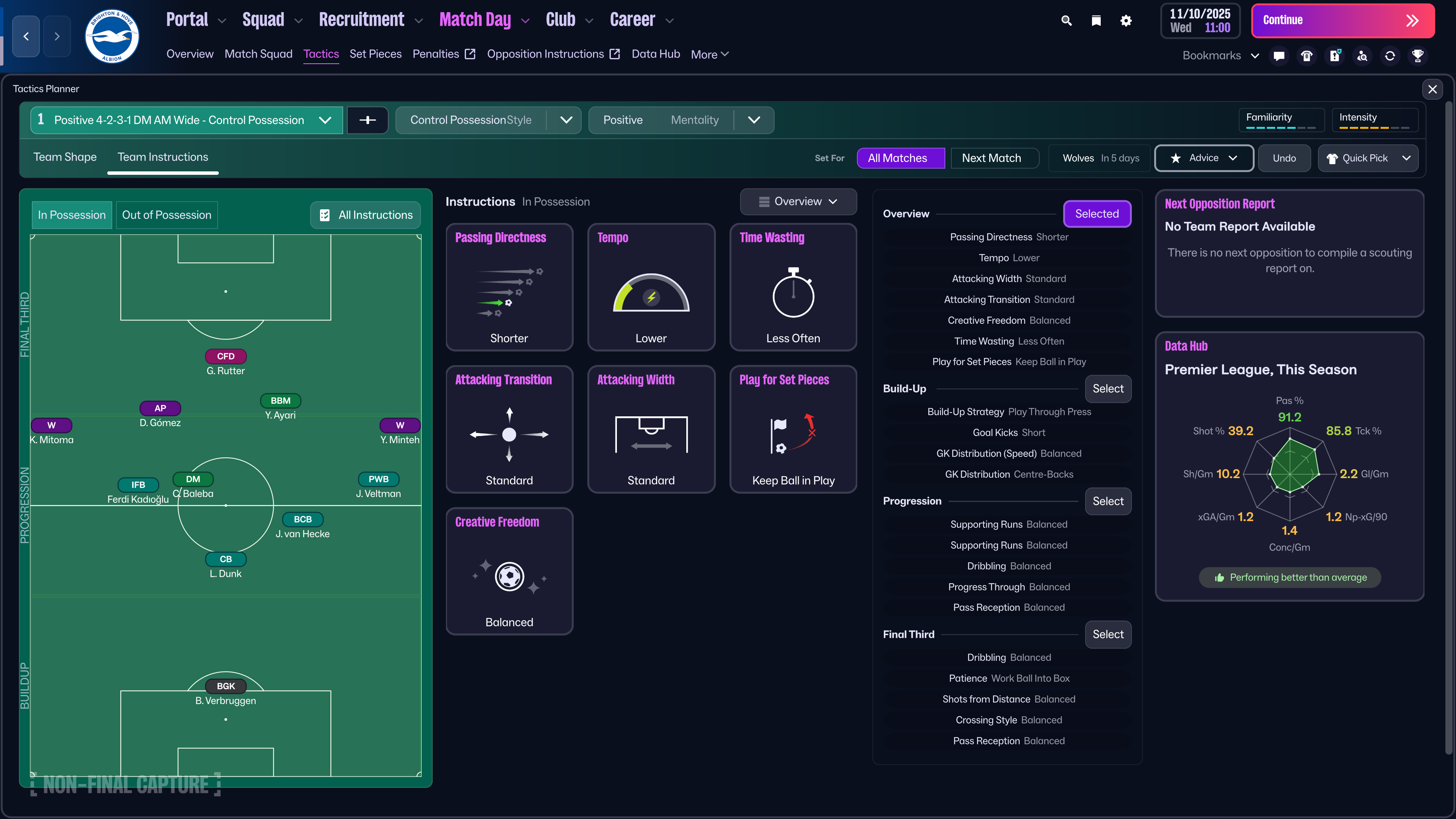 Screenshots from FM26