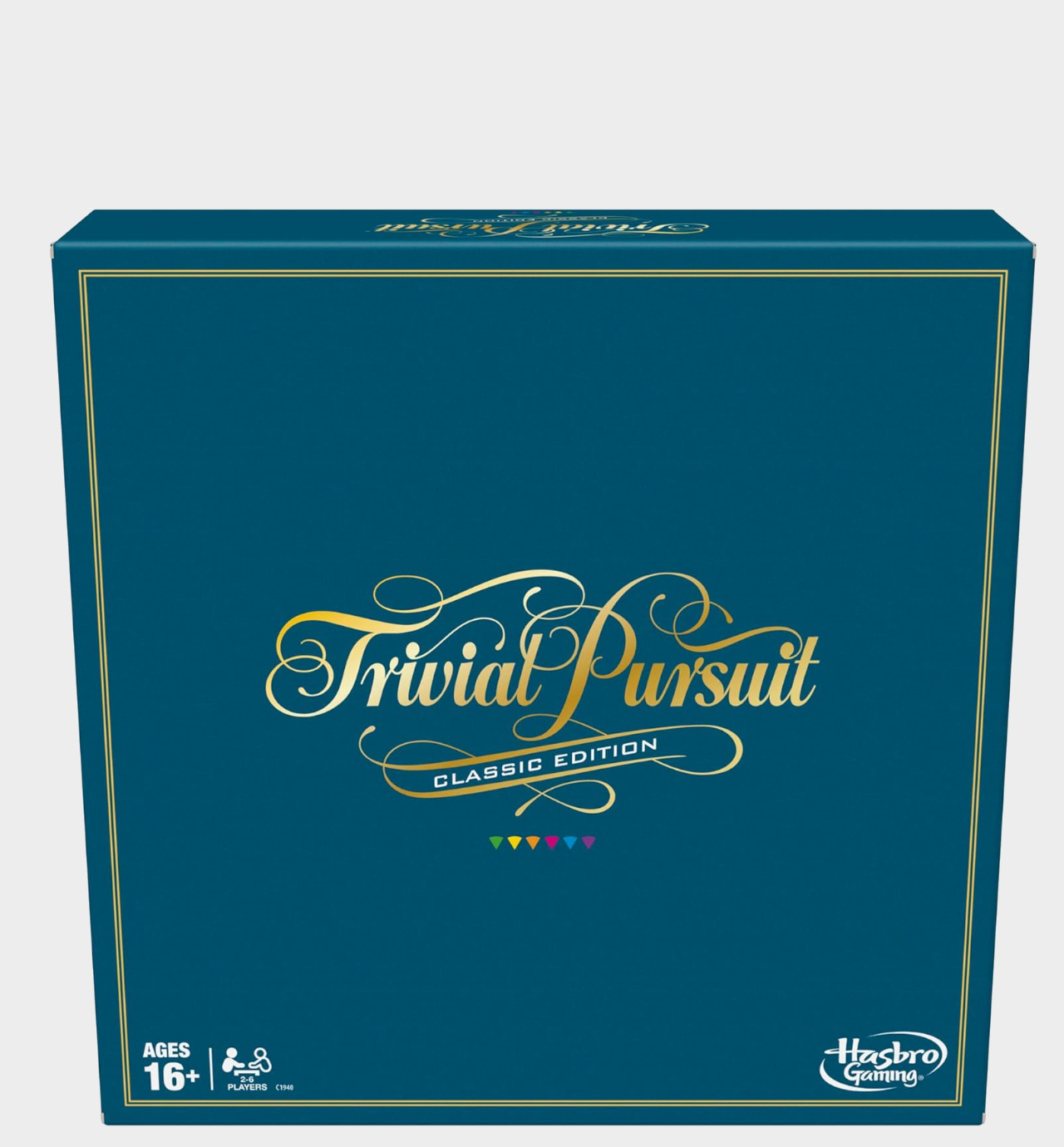 Trivial Pursuit box on a plain background
