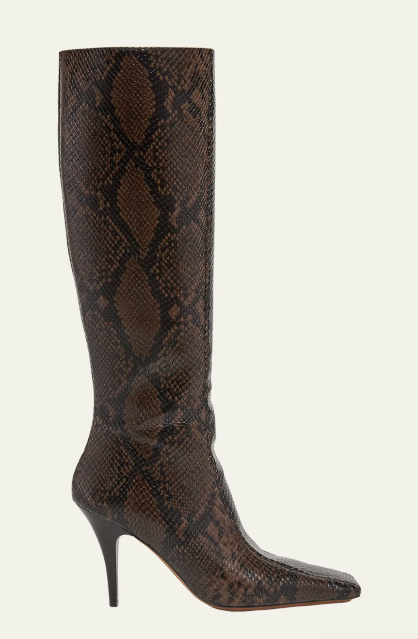 Stella McCartney, Alter Snake-Print Tall Stiletto Boots