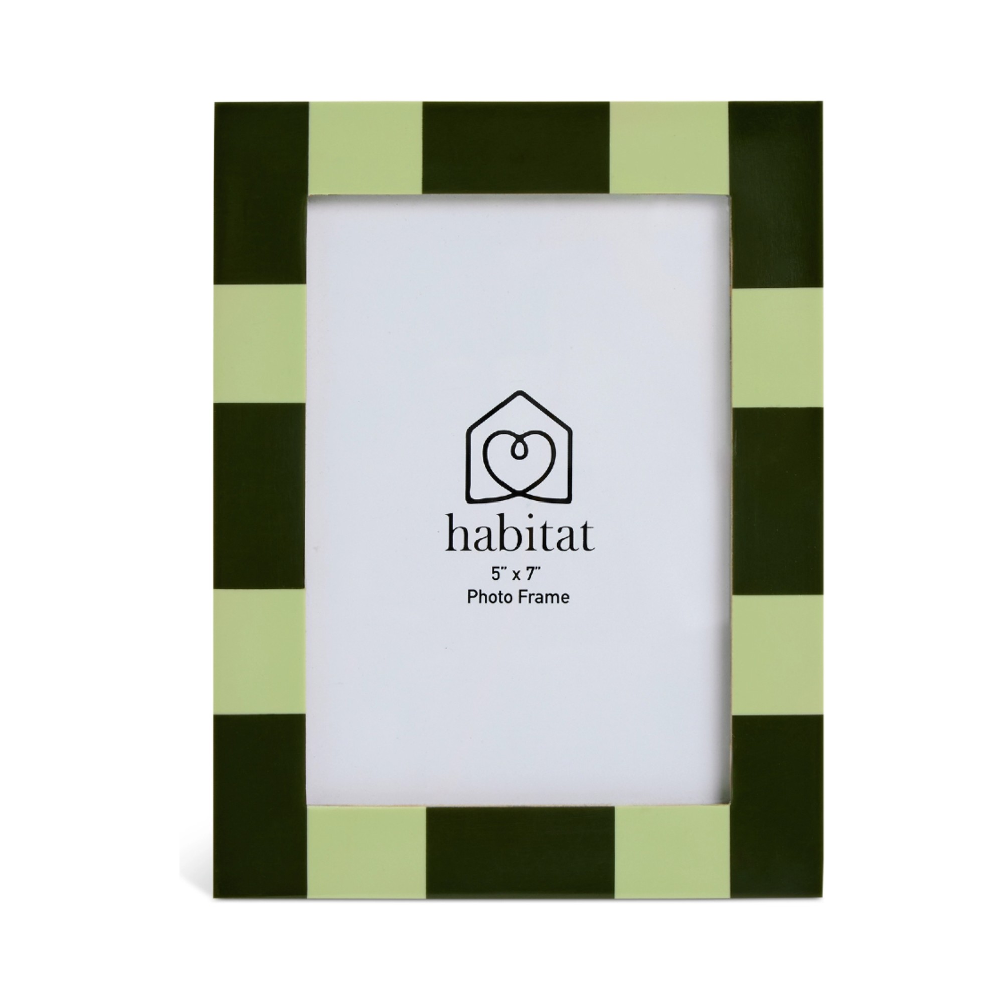Habitat Green Checkered Mango Wood Frame
