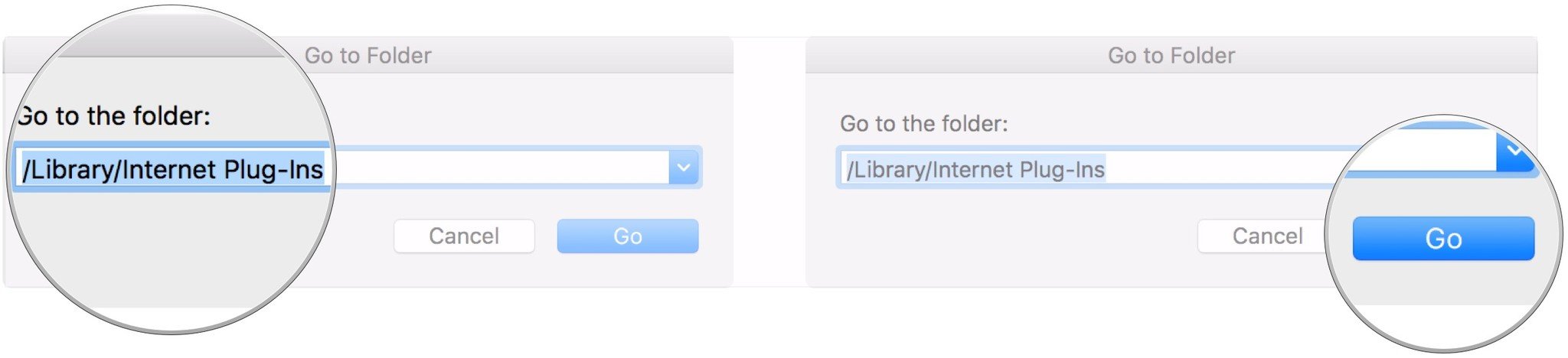 Head to Internet Plug-ins folder, click Go