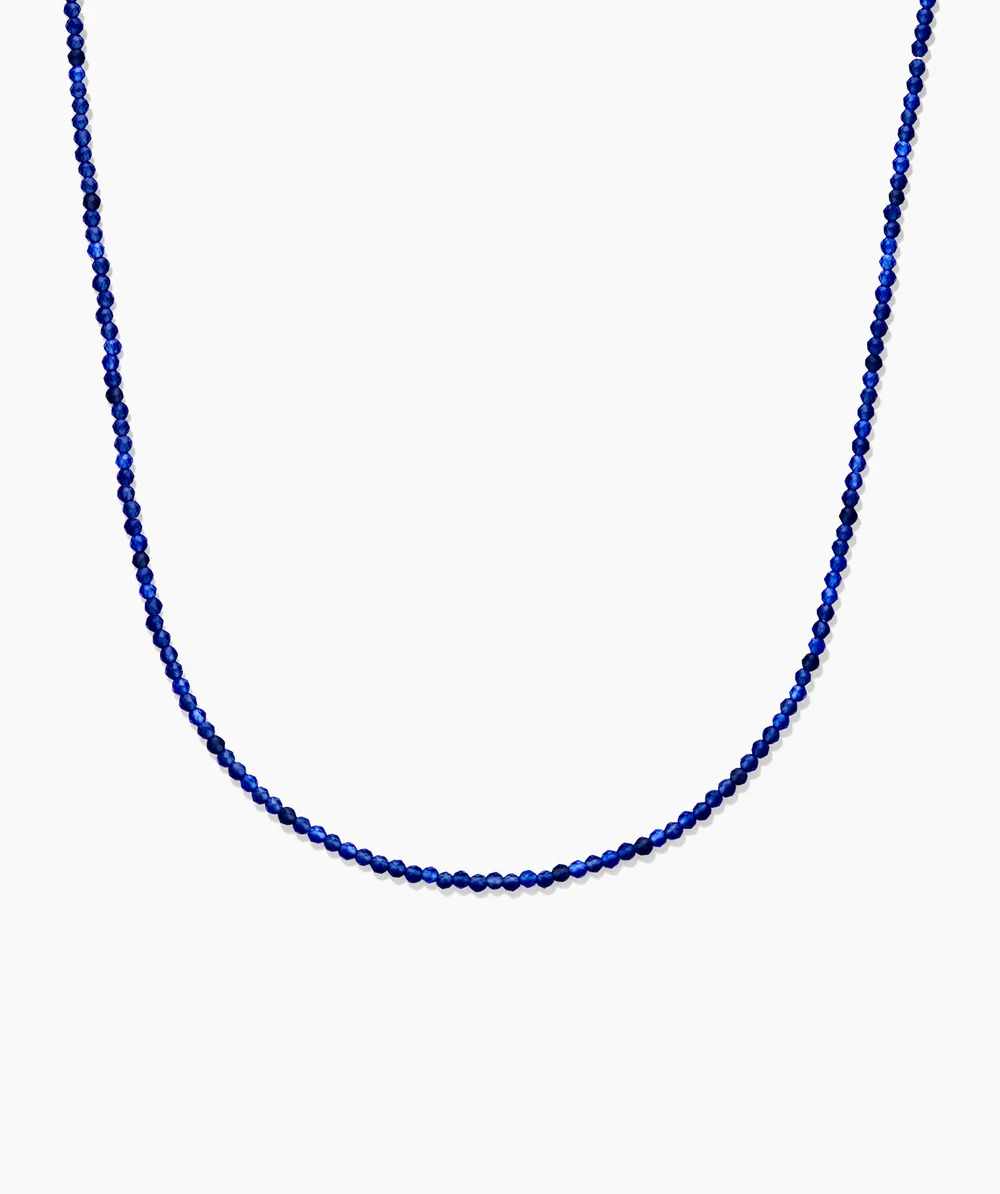 Blaue Mejuri-Perlenkette