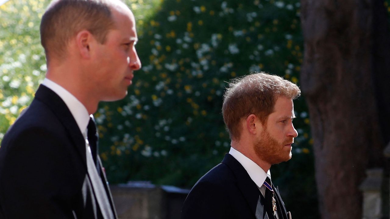 Prince William and Prince Harry at Prince Philip&#039;s funeral