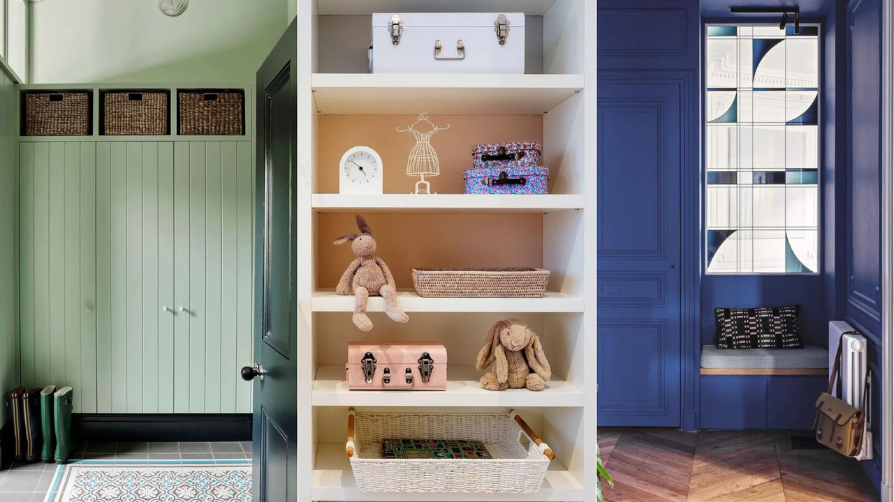 A header featuring 4 images of entryways and children&#039;s storage