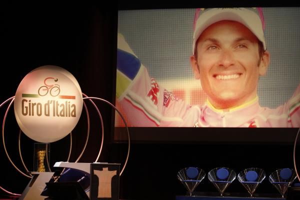 Ivan Basso wasn't there in person but his 2010 Giro win was remembered at the presentation of next year's route.