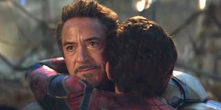 Avengers: Endgame Tony Stark Peter Parker Robert Downey Jr. Tom Holland Marvel Studios