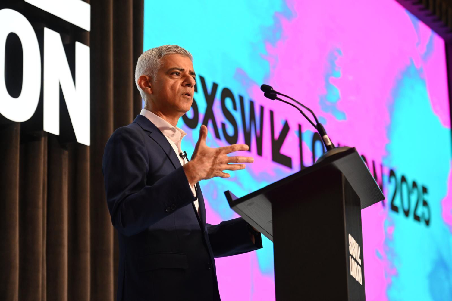 Sadiq Khan speaking at SXSW