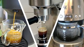 Nespresso machine, manual espresso machine, and drip coffee machine