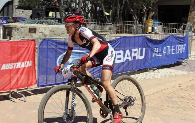 Tory Thomas in third in the elite women's cross country