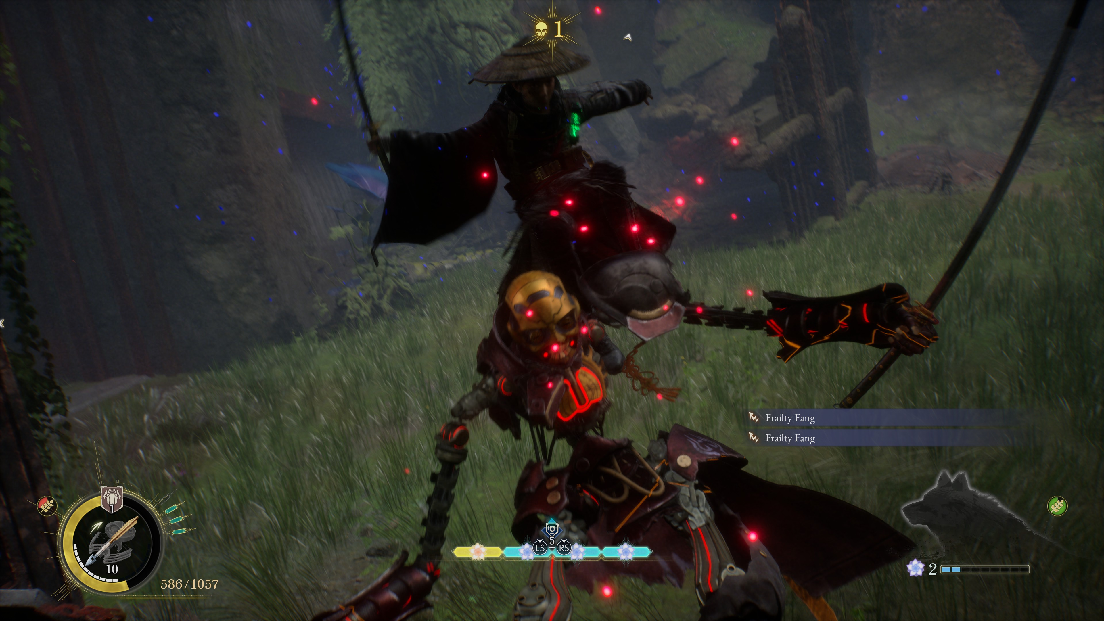 A screenshot of combat in Beast of Reincarnation by Game Freak.