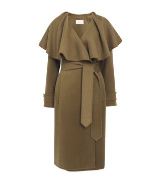 Wool-Blend Cape Coat