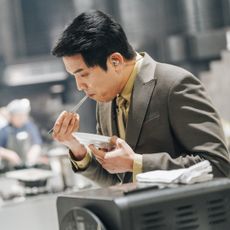 'Culinary Class Wars' judge Ahn Sung-jae tastes a dish, in a still from season 2.