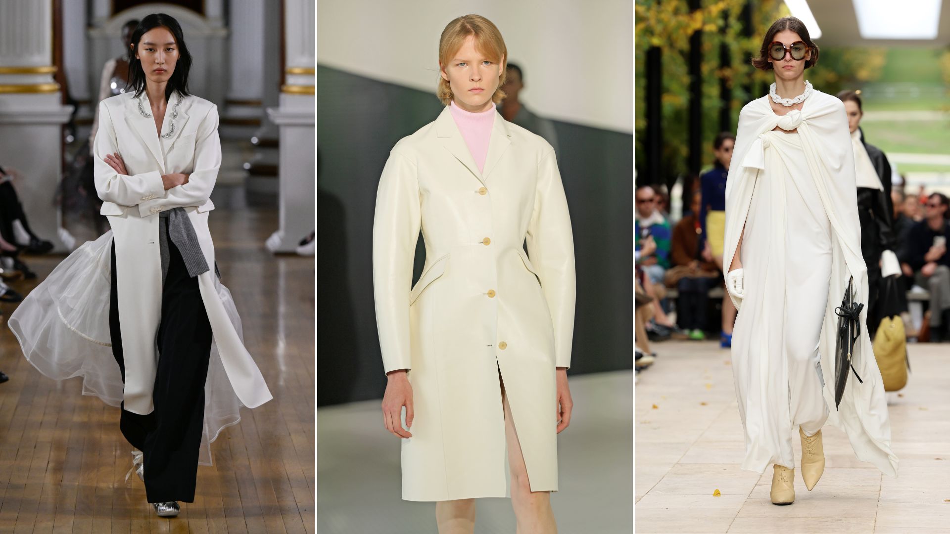 Models wear spring summer fashion colour trends down the runway