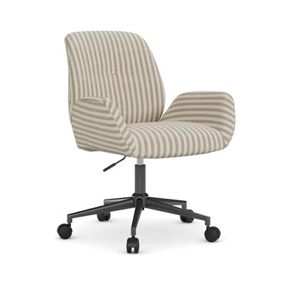 upholstered striped desk chair from Dunelm