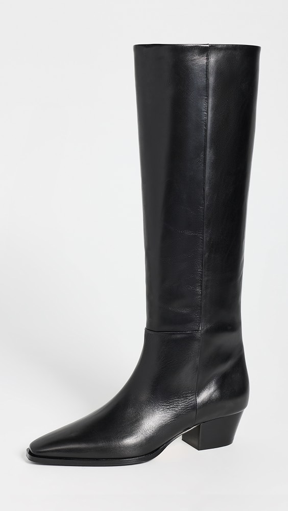 Medea Leather Knee-High Boots - Black