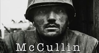Poster for McCullin featuring shocked-looking soldier