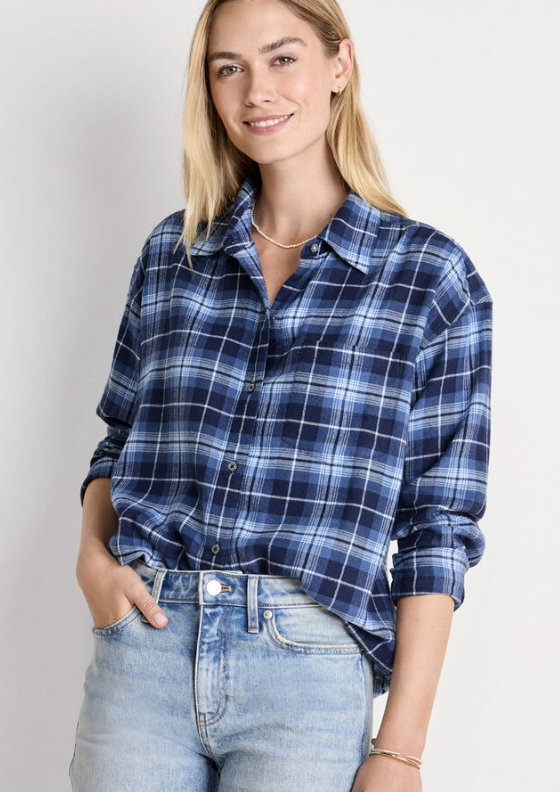 Birdie Flannel Button-Down
