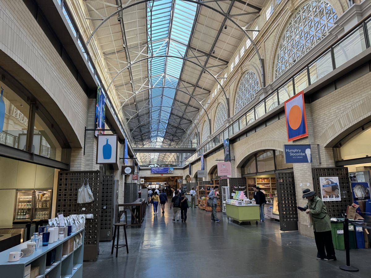 interior of SF Ferry Building shot by iPhone 15 Pro