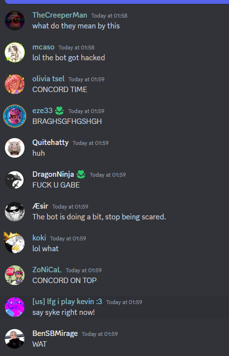 Chaotic scamp hijacks Deadlock's official Discord bot, announces a fake shutdown, immediately accuses mods of lying, and plunges chat into anarchy