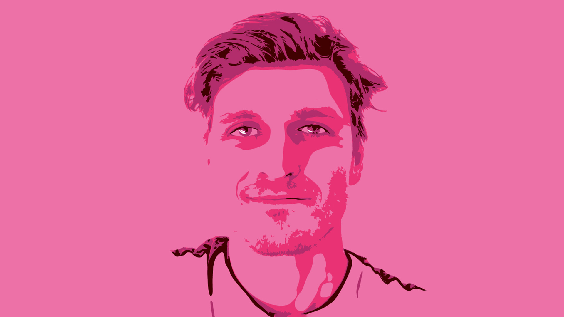 Jacob Ridley headshot with pink background